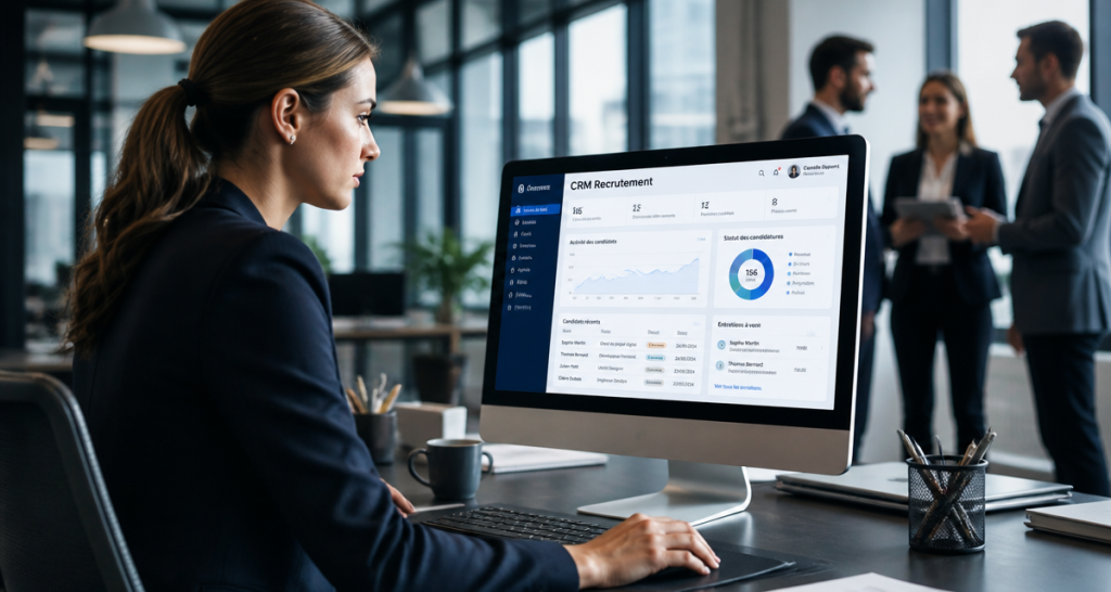 crm recrutement recruteuse open space