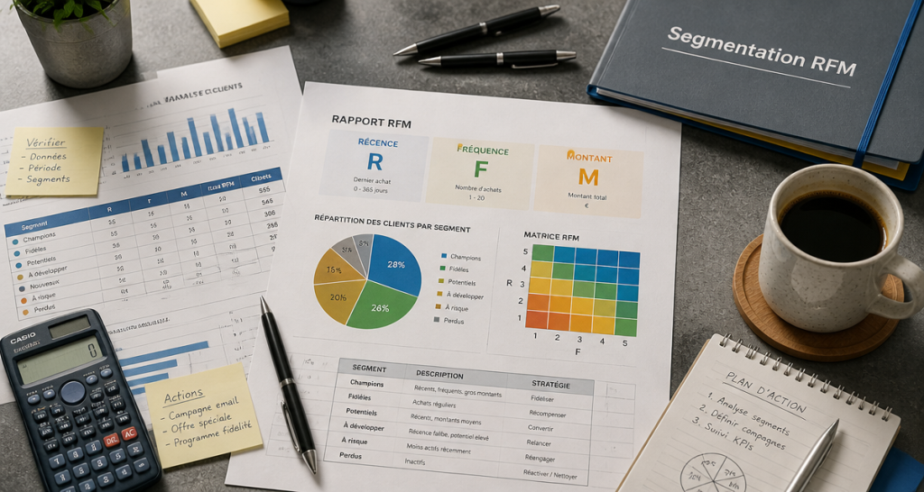 rfm segmentation rapport graphique sur bureau