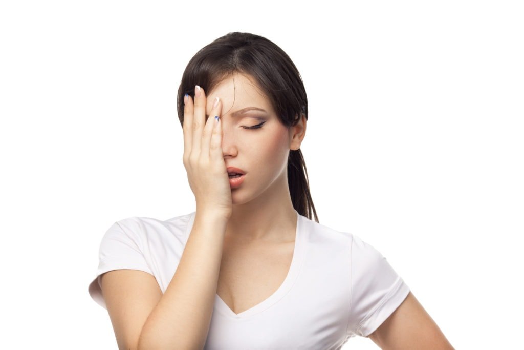Viso donna sudore