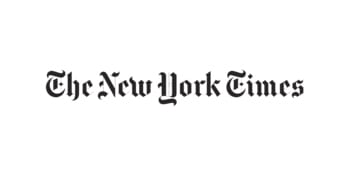 New York Times logo, iconic black logo representing prominent international newspaper, often used in media coverage and journalism.