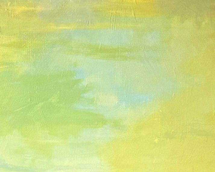 Here’s an example of blending my paint on the canvas.