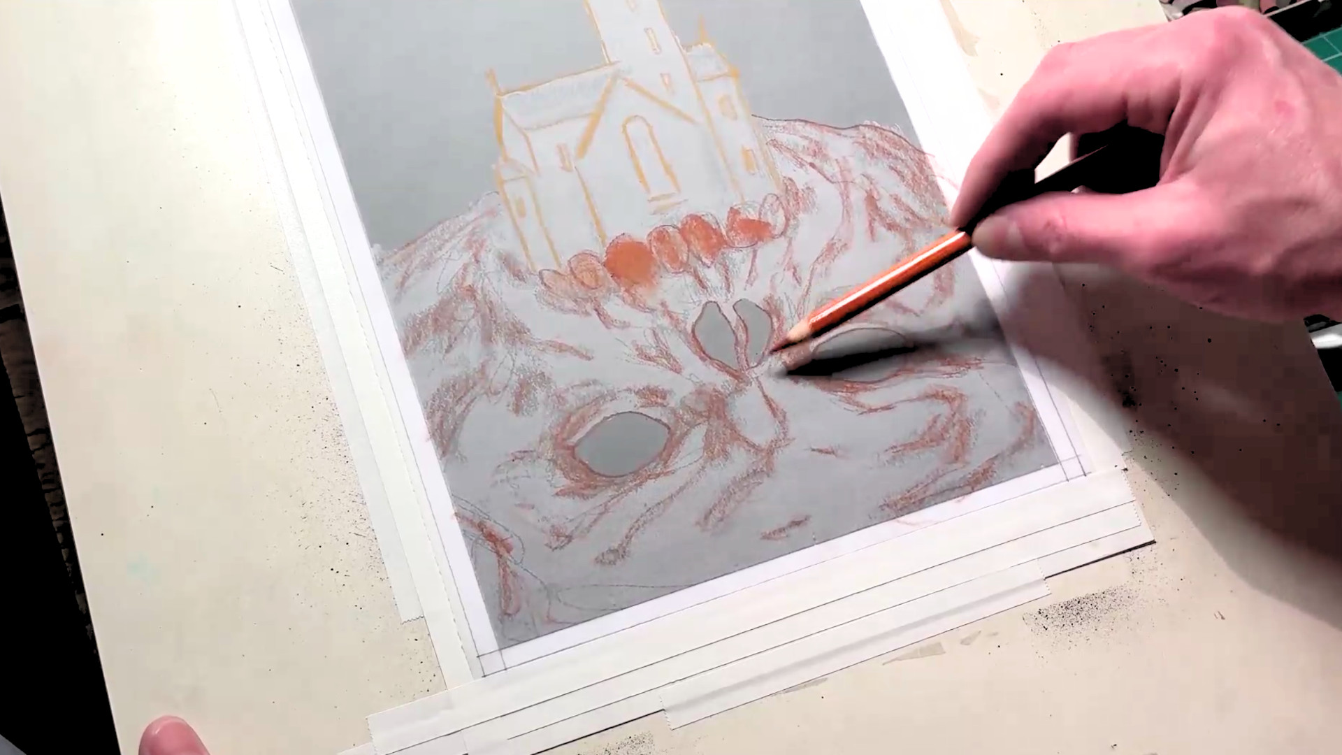 Keith Richards drawing portrait