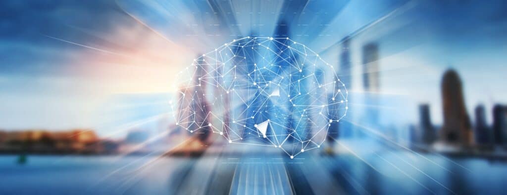 The,Human,Brain,From,The,Network,On,A,Virtual,Screen.