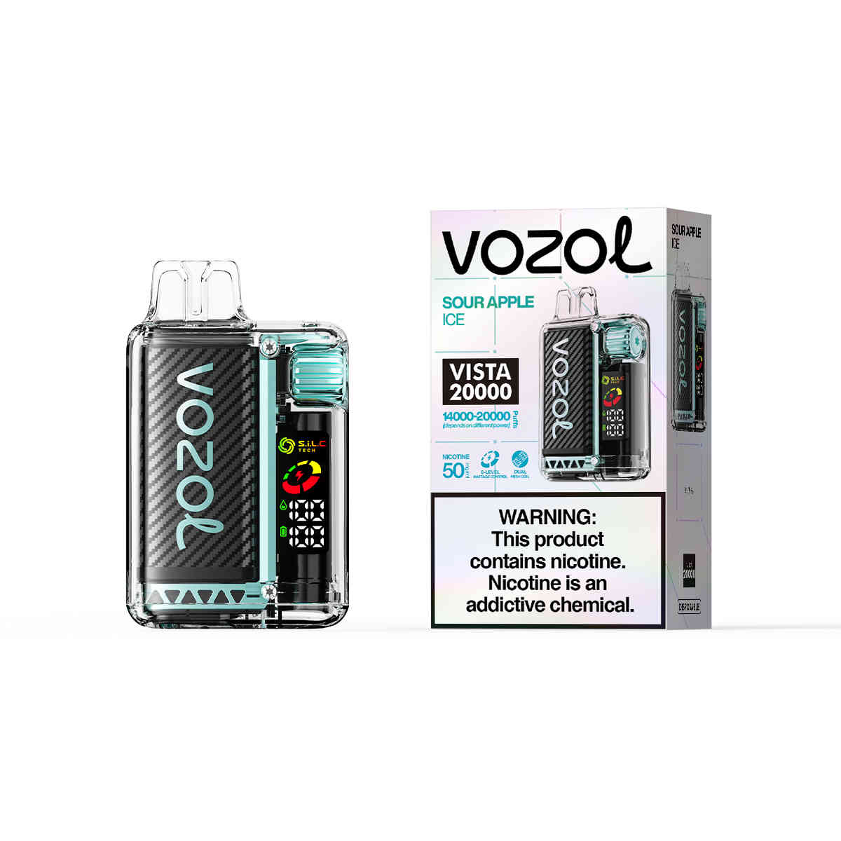 Vozol Vista 20000 Sour Apple Ice – Bild 2
