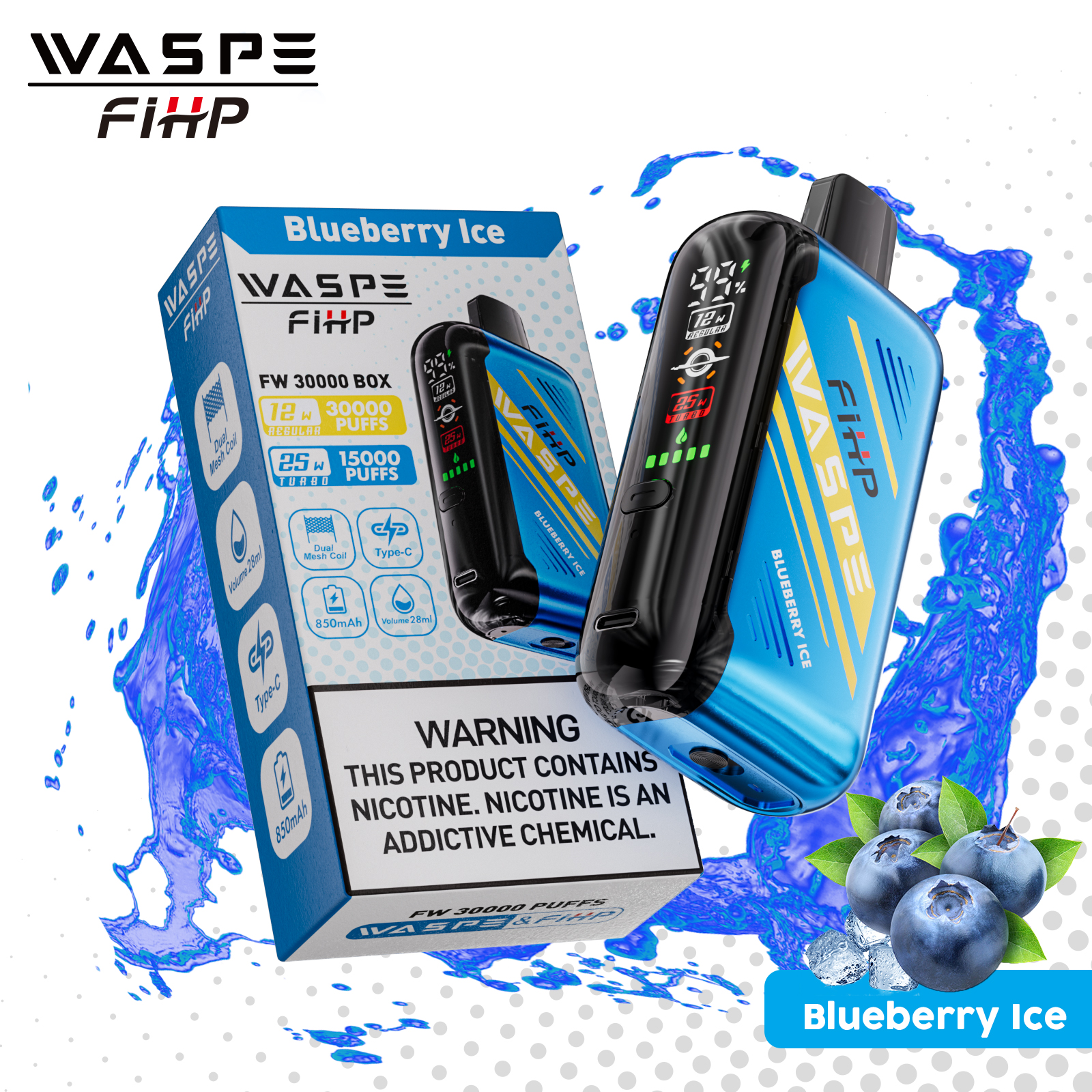 WASPE 30000 Blueberry Ice