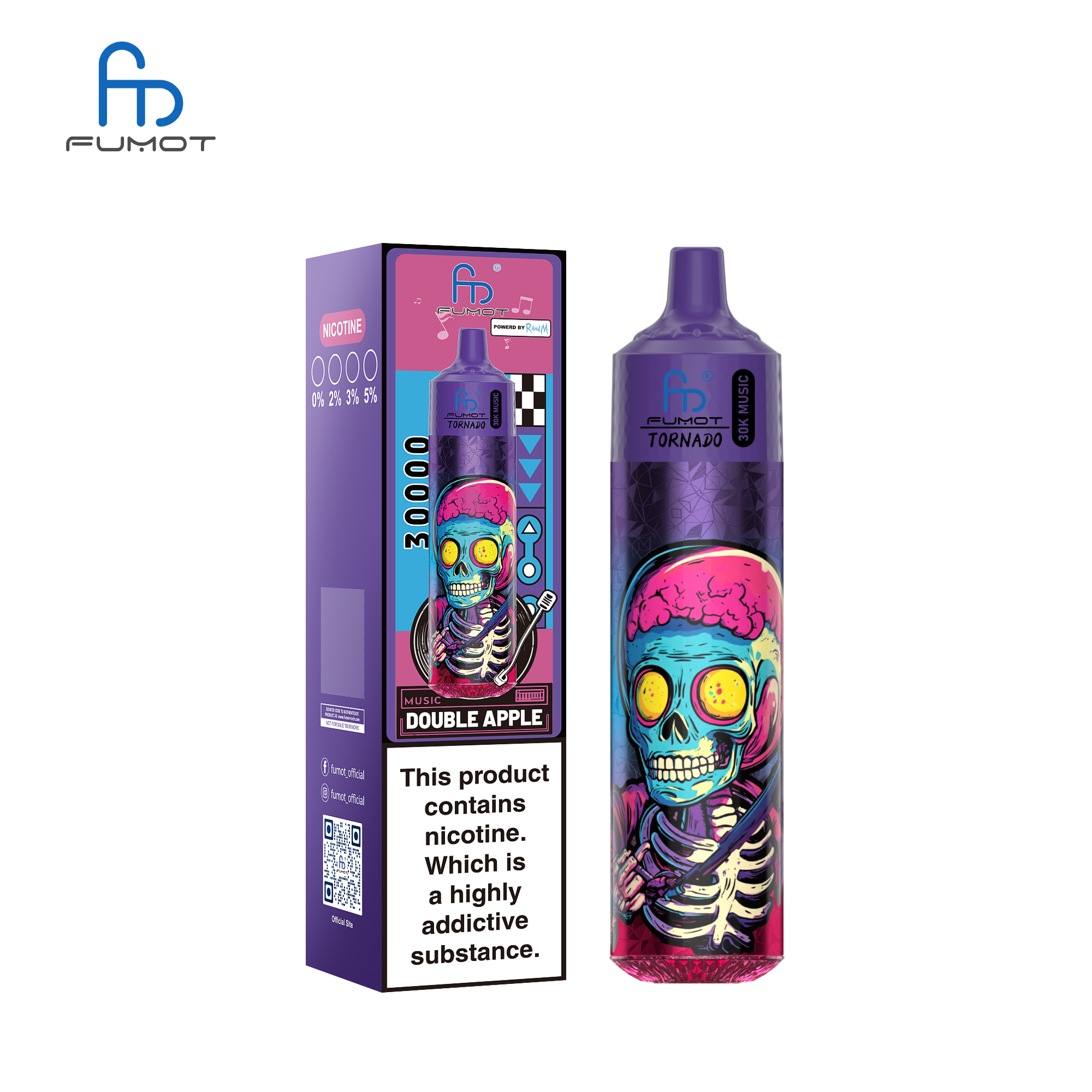 Fumot Tornado 30K Music Double Apple – Bild 3