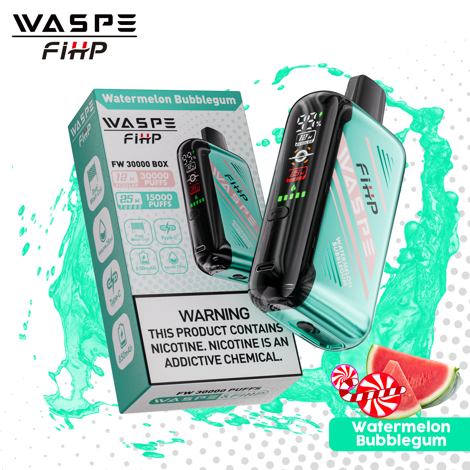 WASPE 30000 Watermelon Bubblegum