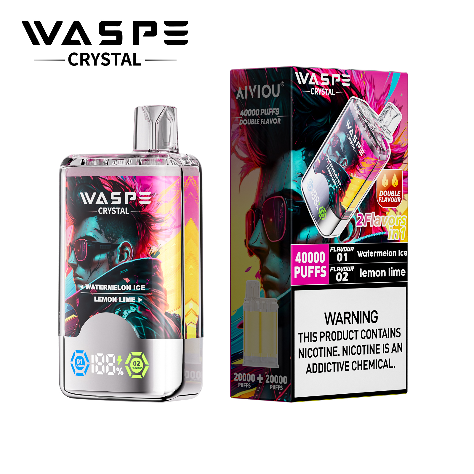 WASPE Crystal 40000 Watermelon Ice/Lemon Lime - Bild 2
