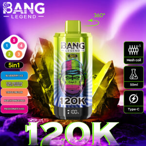 Bang Legend 120K Blueberry Ice/Kiwi Passion Fruit Guava/Triple Melon/Peach Pineapple/Passionate Kiss
