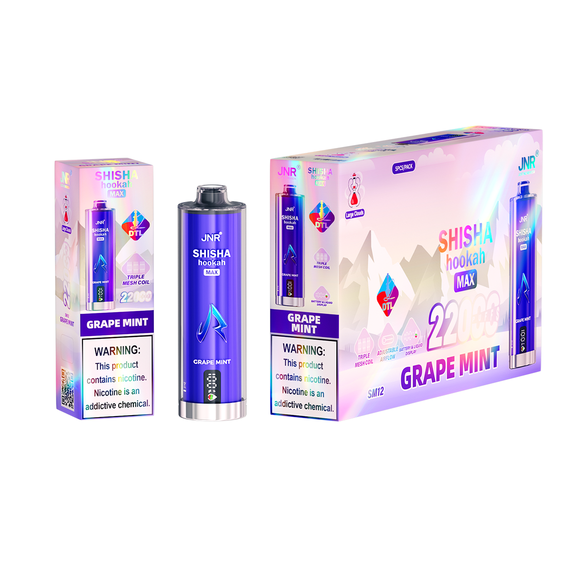 JNR Shisha Max 22000 Grape Mint