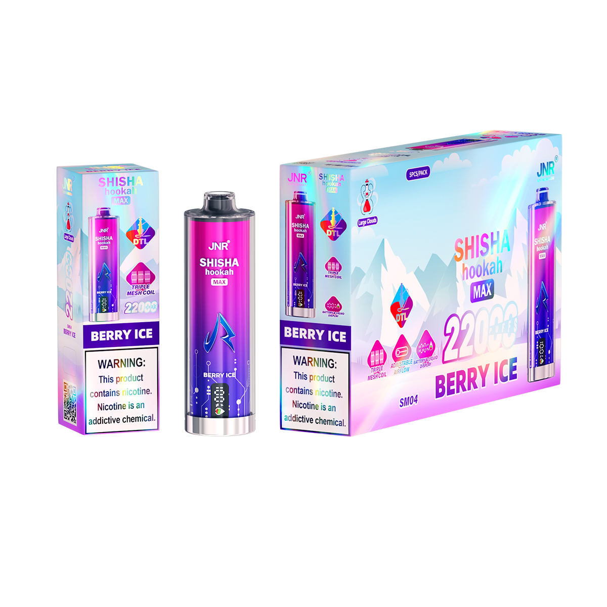 JNR Shisha Max 22000 Berry Ice