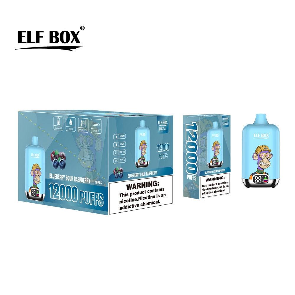 ELF BOX Digital 12000 Blueberry Sour Raspberry