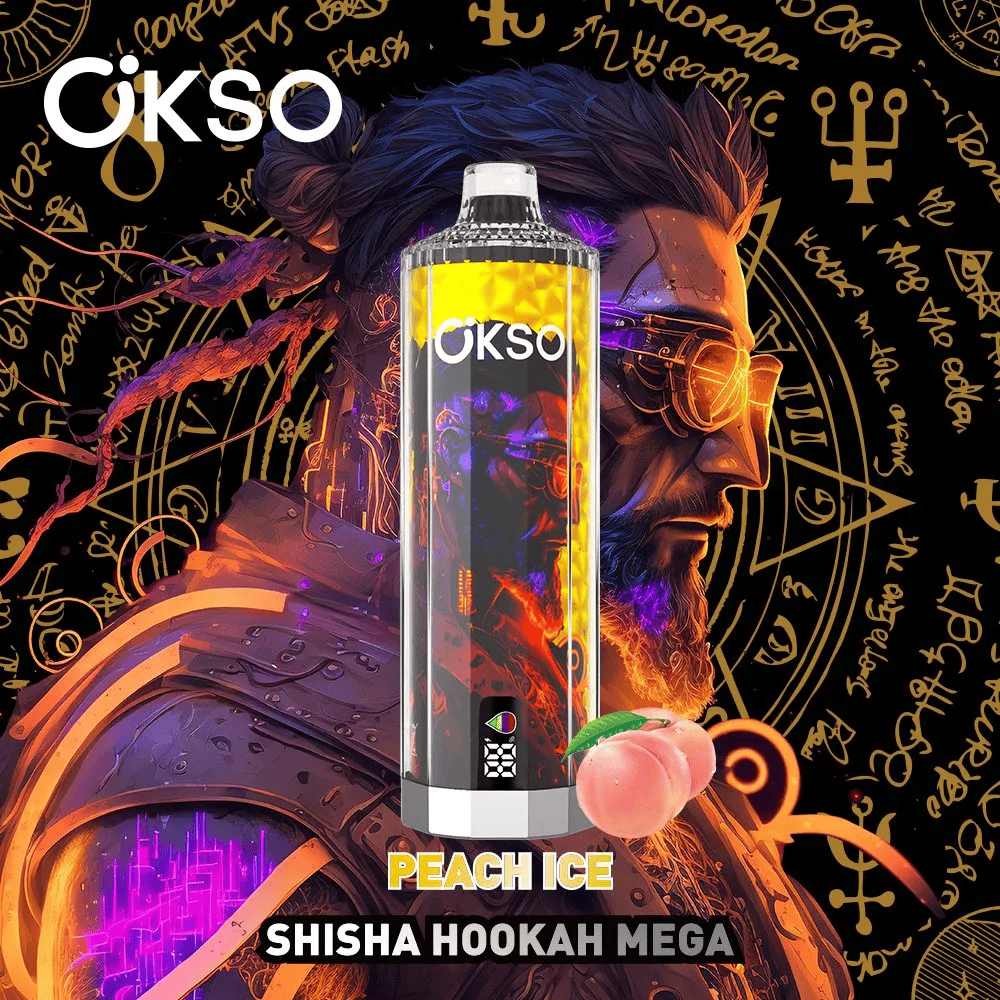 OKSO Shisha Hookah Mega 50000 Peach Ice
