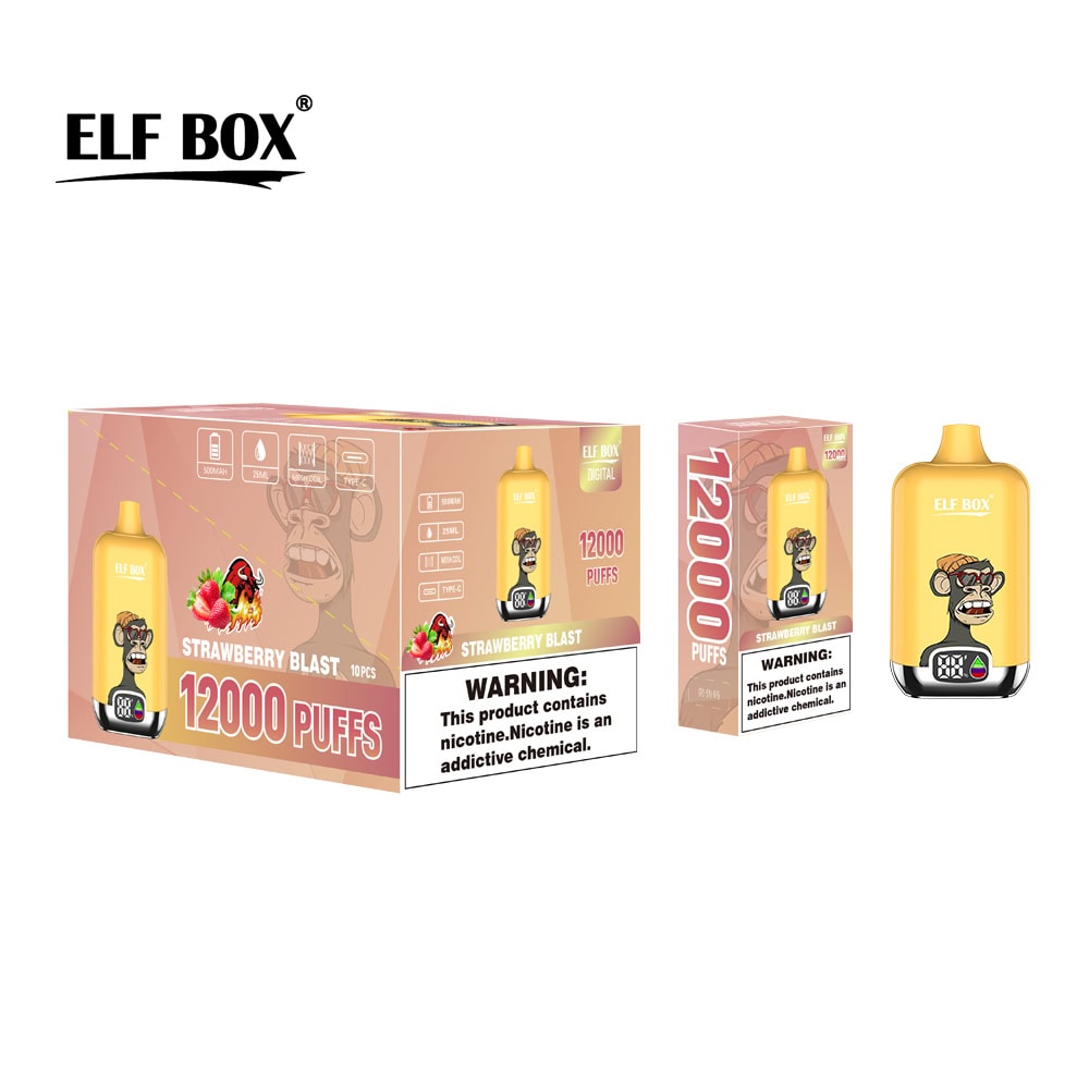 ELF BOX Digital 12000 Strawberry Blast