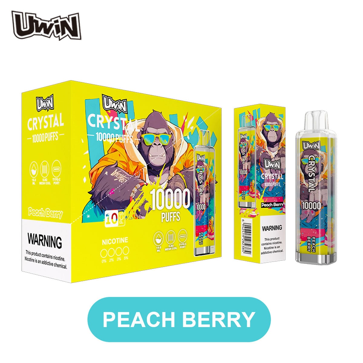 Uwin Crystal 10000 Peach Berry