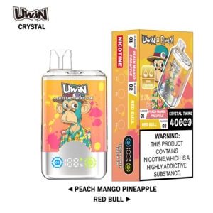 Uwin Crystal Twins 40000 Peach Mango Pineapple/Red Bull