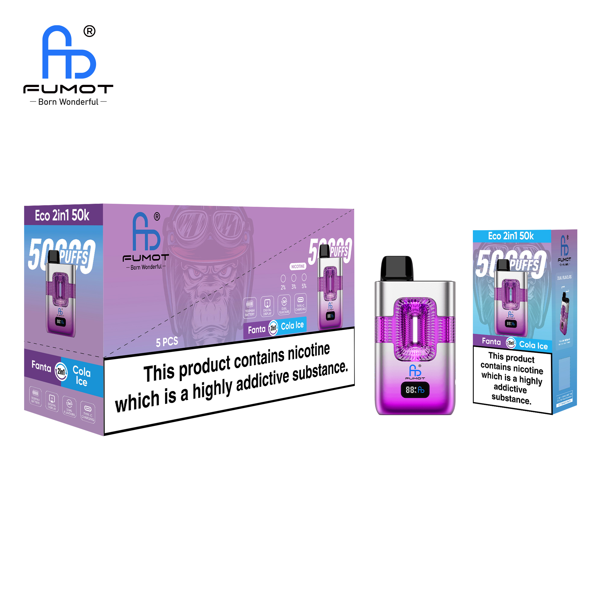 Fumot ECO 2in1 50K Fanta/Cola Ice – Bild 4
