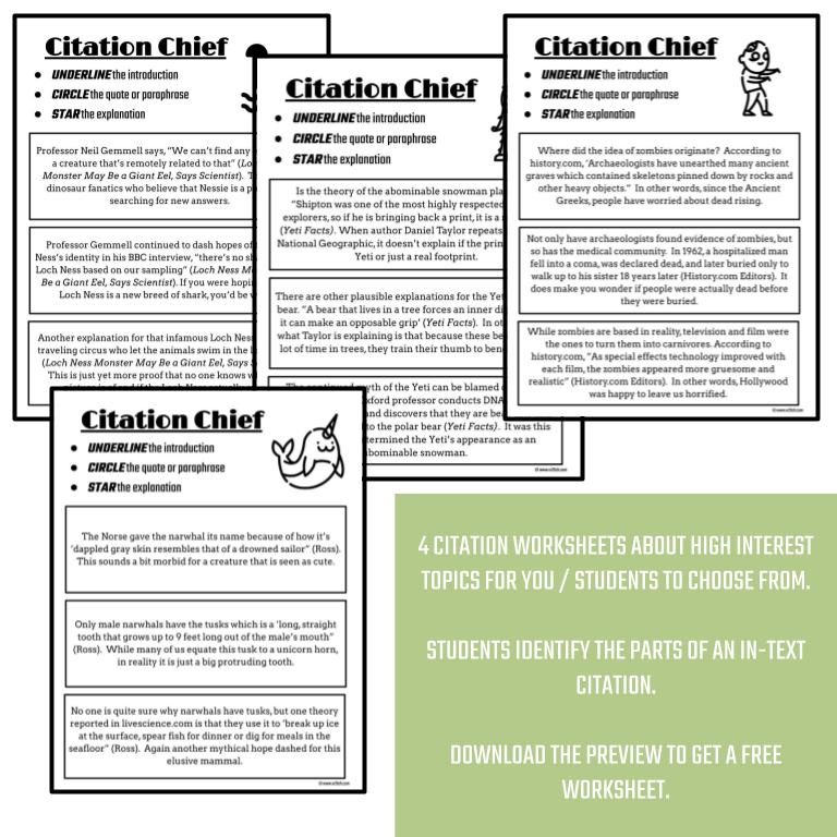 In-Text Citations Lessons - BUNDLE - Image 7