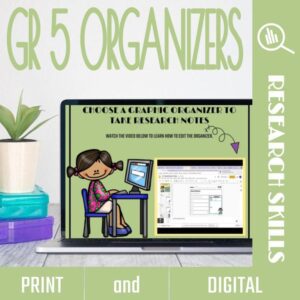Grade 5 Research Graphic Organizers