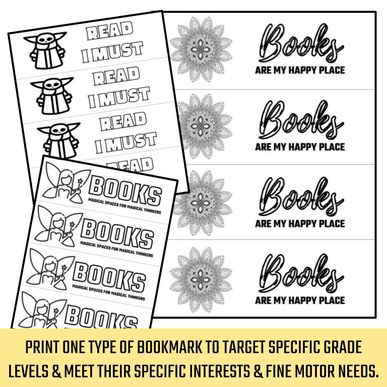 Coloring Reading Bookmarks - Image 2