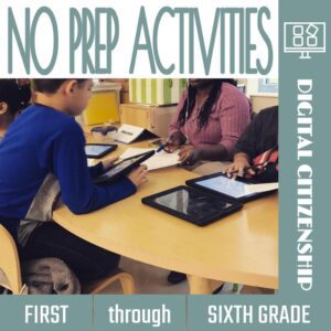 students engaged in no-prep digital citizenship activities