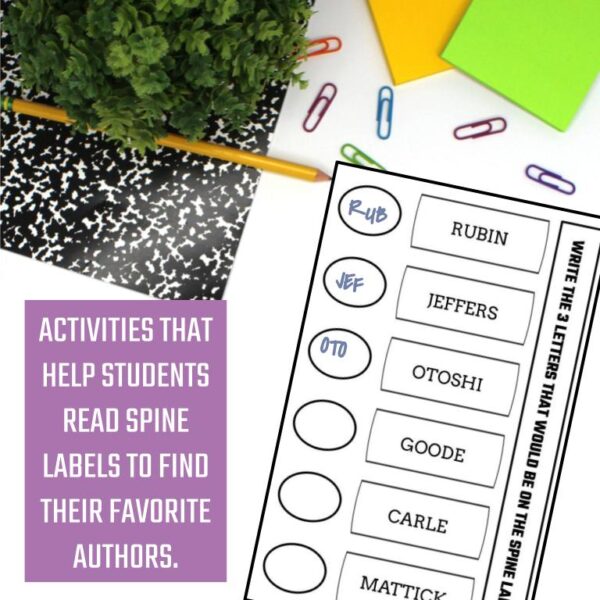 Spine Label Order: Library Activities - Image 4