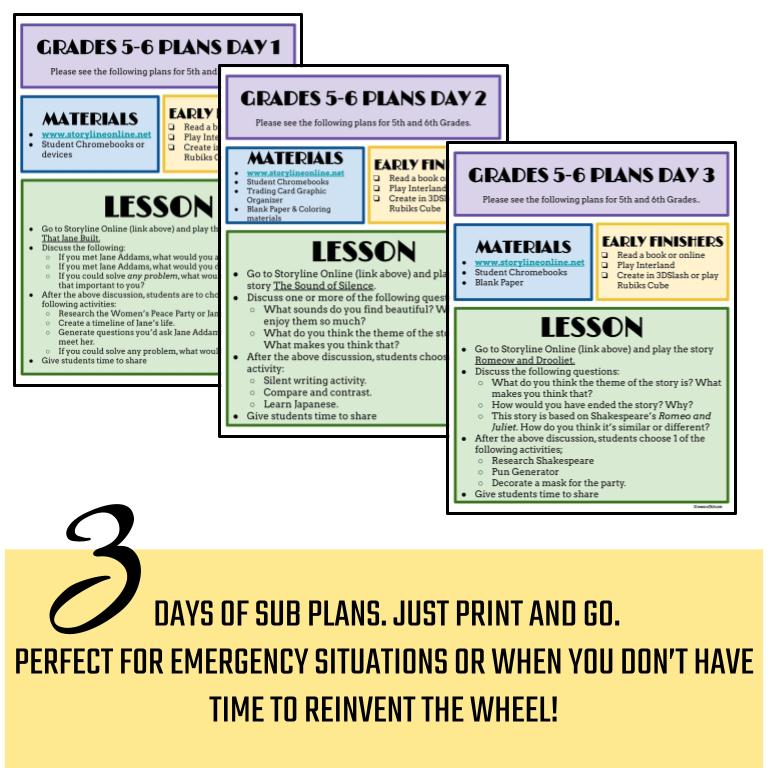 No-Prep Library Sub Plans: Grades 5 and 6 - Image 3
