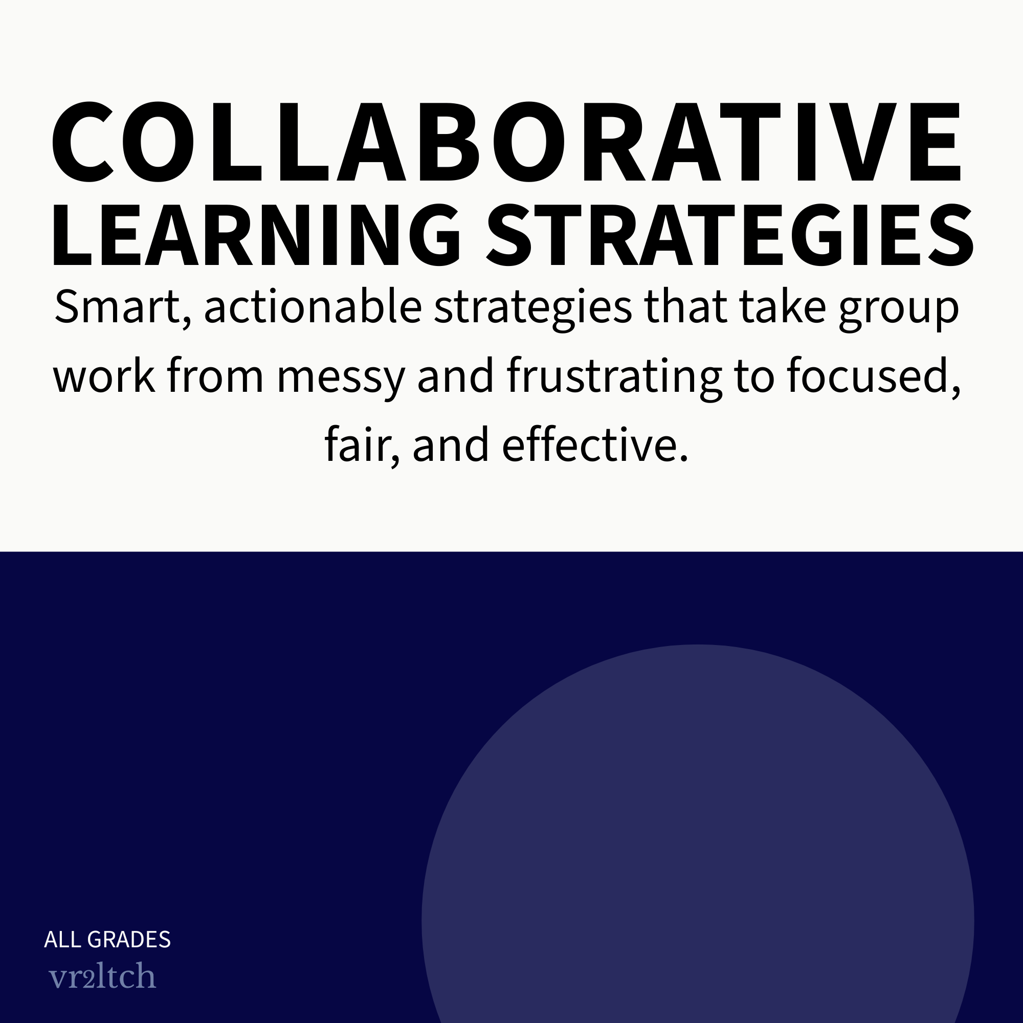 Collaborative Learning Strategies Smart, actionable strategies that take group work from messy and frustrating to focused, fair, and effective.