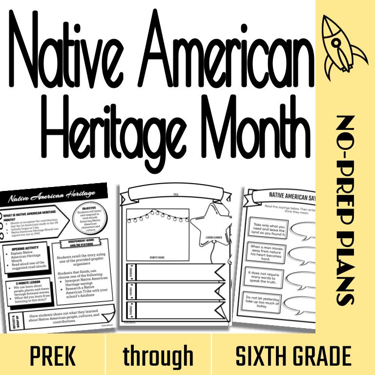 Native American Heritage lesson with graphic organizers