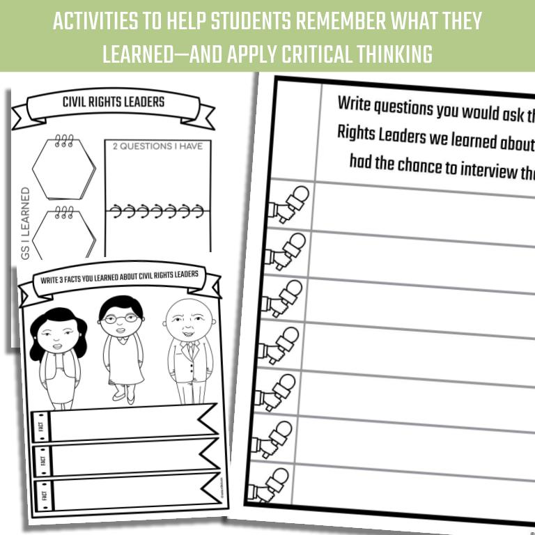 Civil Rights Leaders Lesson & Activities - Image 4