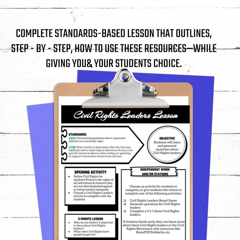 Civil Rights Leaders Lesson & Activities - Image 2