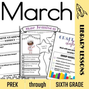 No prep library lessons for the month of March