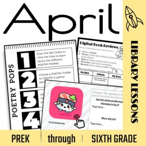 No-prep April Library Lessons