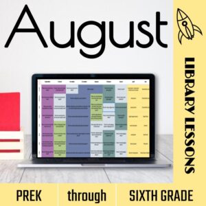 no-prep library lesson for August