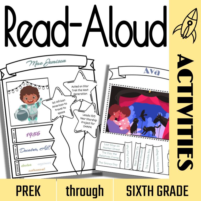 Editable Read-aloud activities for grades PreK-6 in the library