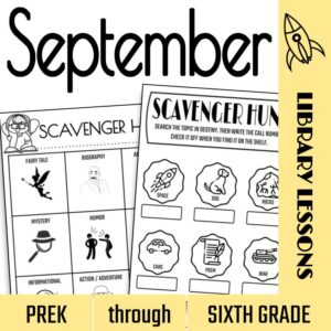 no-prep library lessons for September