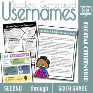 Activities to teach students how to create safe and fun usernames