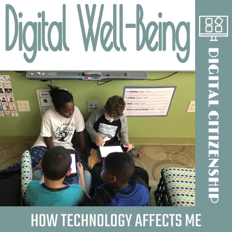 Students engaged in digital well-being activities