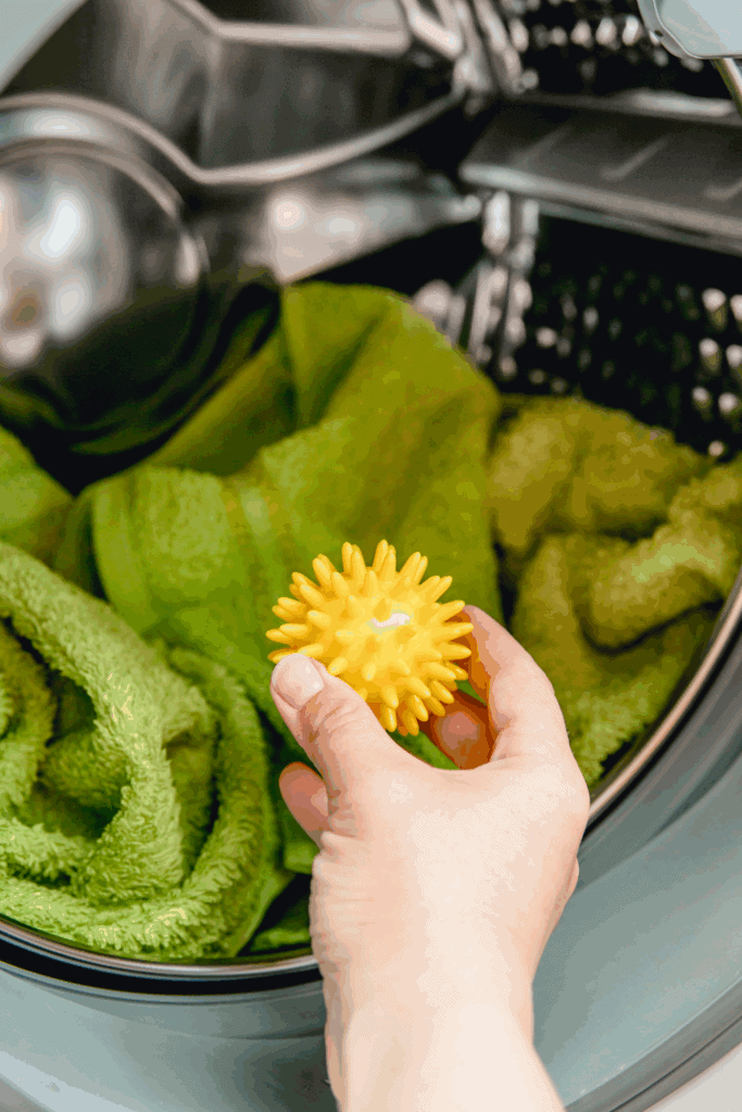 Using dryer balls in the laundry