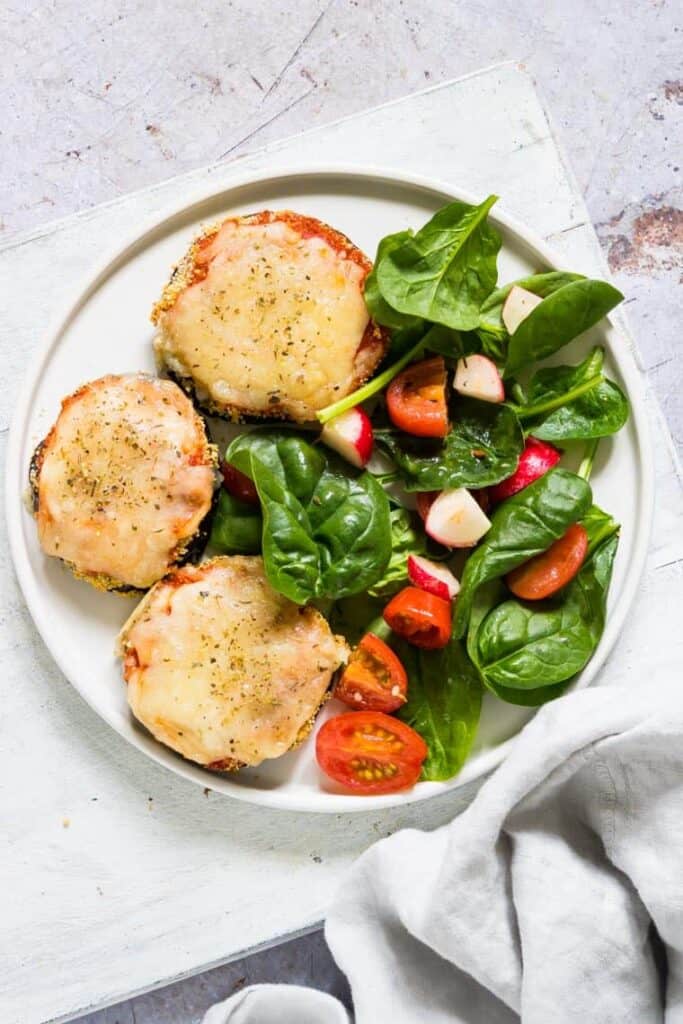 Appetizer recipes - airfryer eggplant parmesan