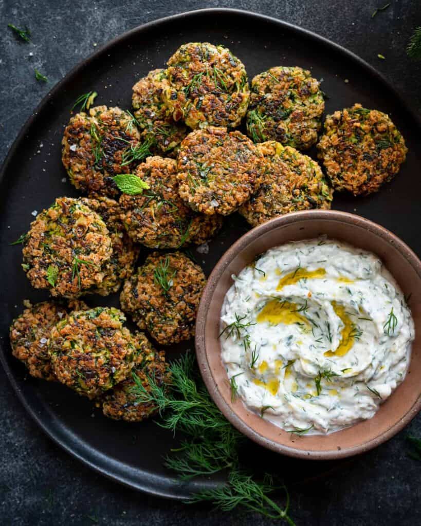 Appetizer recipes - vegan zucchini fritters