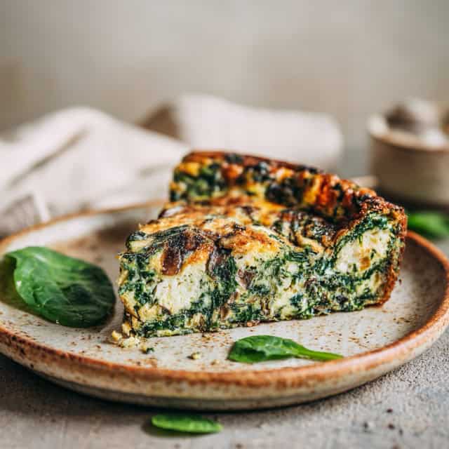 Spinach and mushroom frittata