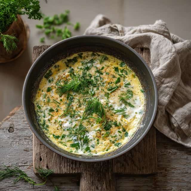 Fresh herb omelet