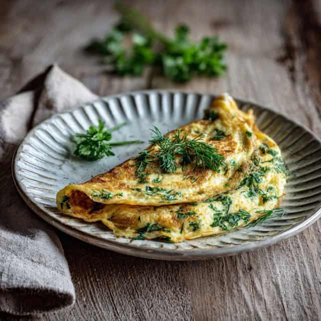 Fresh herb omelet