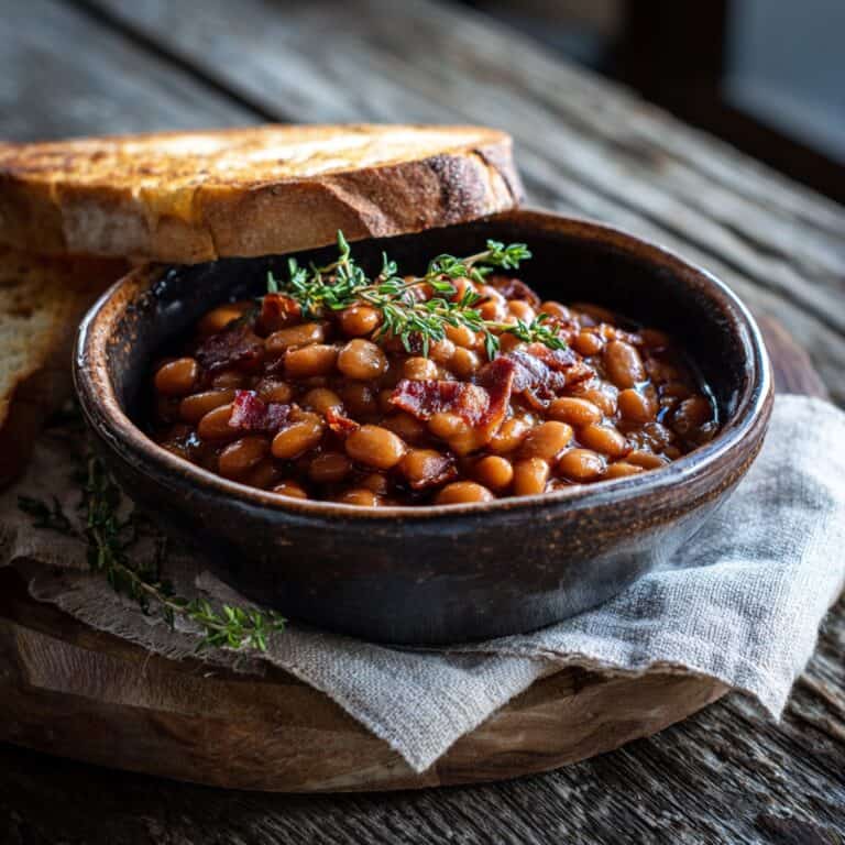 Maple and Bourbon Baked Beans