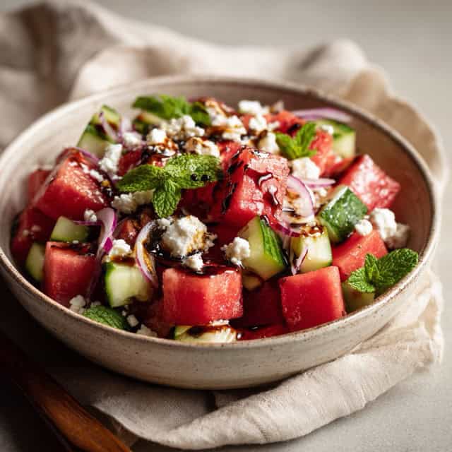 Watermelon Feta Salad With Mint And Balsamic 8 Watermelon feta salad medium