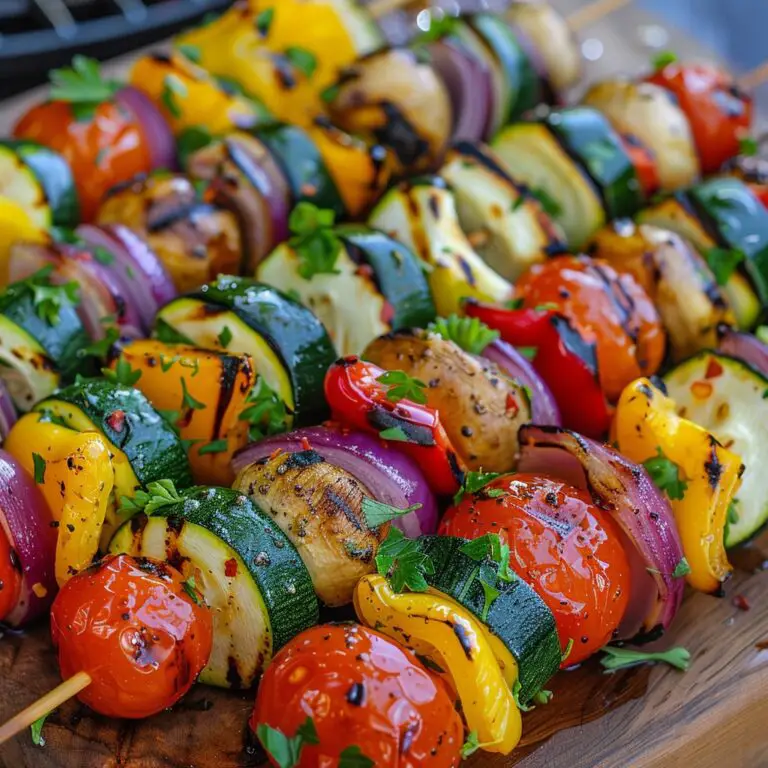 Grilled Vegetable Skewers With Zesty Balsamic Marinade 13 Grilled vegetable skewers