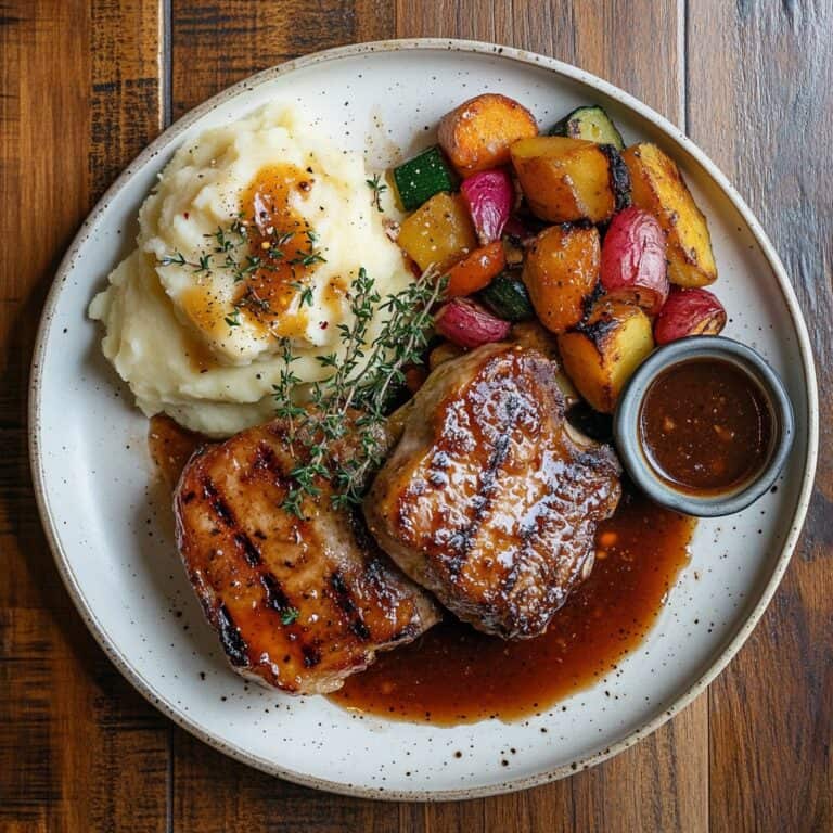 Cider glazed pork chops