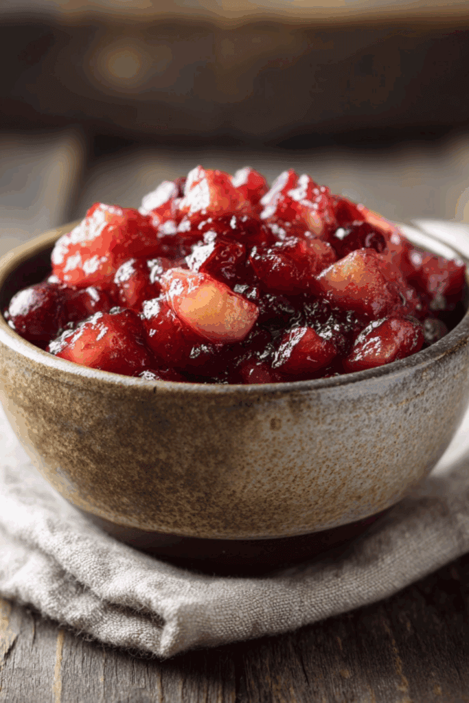 Cranberry and apple chutney