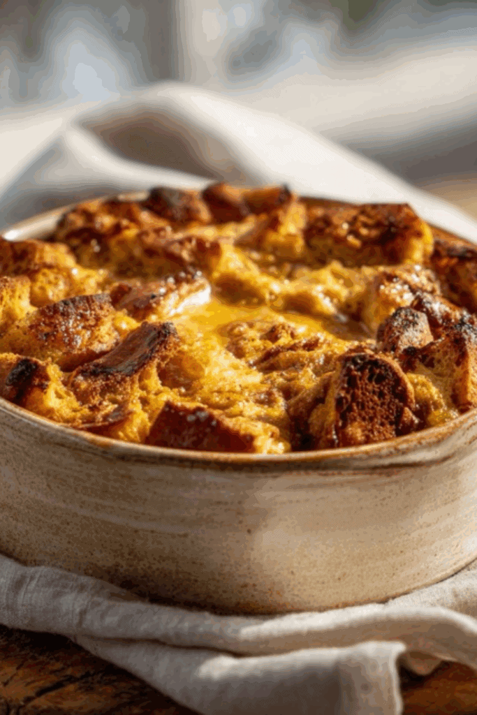 Pumpkin bread pudding